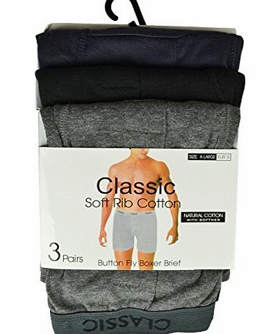 BARGAINS-GALORE 3 PAIRS MENS BOXER SHORTS CLASSIC DESIGNER UNDERWEAR TRUNKS COTTON BRIEFS NEON (LARGE, CLASSIC PLAIN)