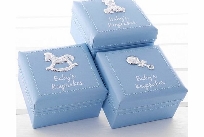 BARGAINS-GALORE BABY BOY KEEPSAKE MEMORY BOX CHRISTENING GIFT MEMORIES SENTIMENTAL NEW SILVER (HORSE)