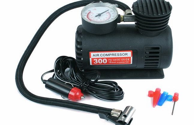 BARGAINS-GALORE NEW 12V COMPACT AIR COMPRESSOR PUMP BIKE CAR VAN TYRE INFLATOR BICYCLE BALL