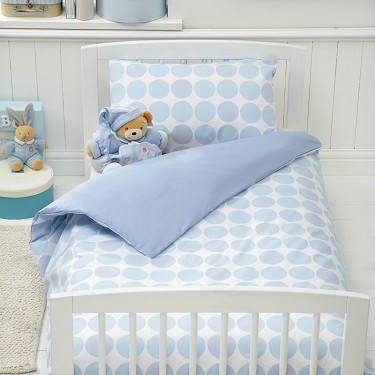 Baroo Blue Polka Junior Duvet Cover Set