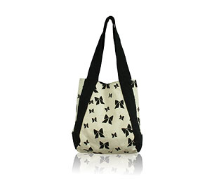 Adorable Bow Print Canvas Bag