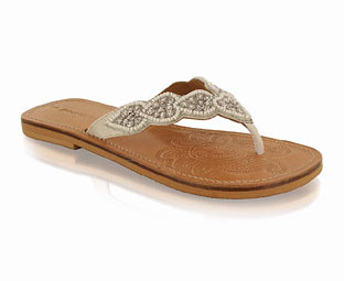 Beaded Toe Post Sandal