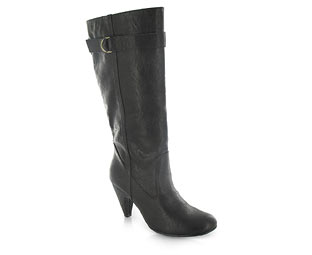 Barratts Buckle Trim Mid High Boot