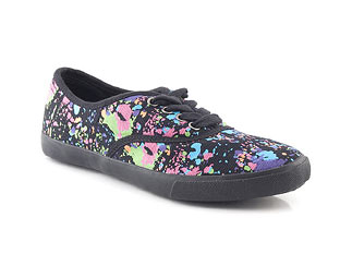 Canvas Pump With Paint Splash Effect -Size 10