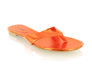 Fab Metallic Toe Post Sandal
