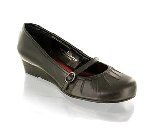 Fabulous Court Shoe With Low Wedge Heel