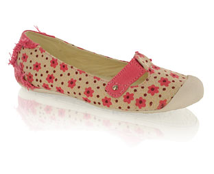 Barratts Girly T-Bar Canvas Shoe