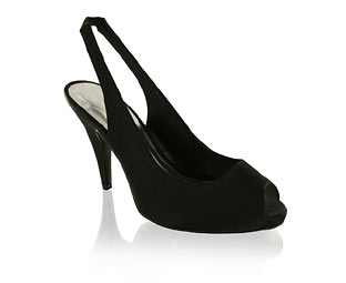 Gorgeous Satin Sling Back Platform - Size 1 - 2
