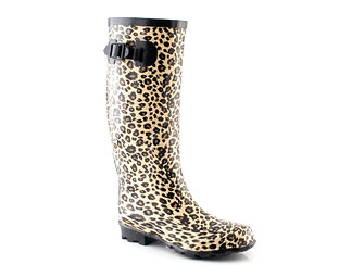 Barratts Leopard Print Wellington Boot