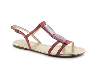 Sandal With Large Jewel Trim - Junior