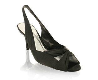 Striking Slingback Sandal With Ruche Detail - Size 10