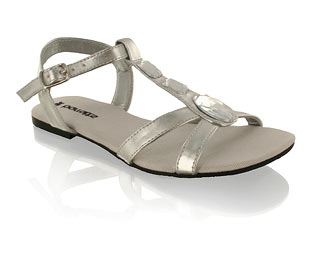 Barratts Stunning Silver Gem Sandal - Infant