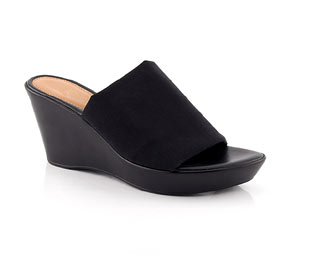 Wedge Mule With Strech Upper