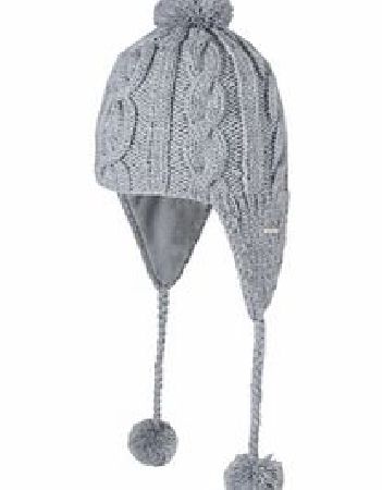 Ladies Barts Pompompom Inka Beanie. Heather Grey