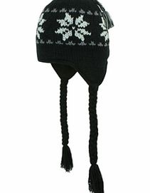 Mens Barts Nordic Inka Earflap Beanie. Black