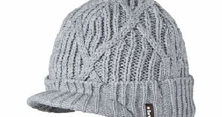 Mens Barts Oscar Peak Beanie. Heather Grey