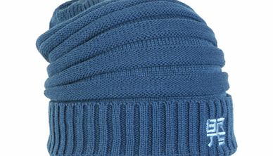 Mens Barts Ray Sloppy Beanie. Old Blue