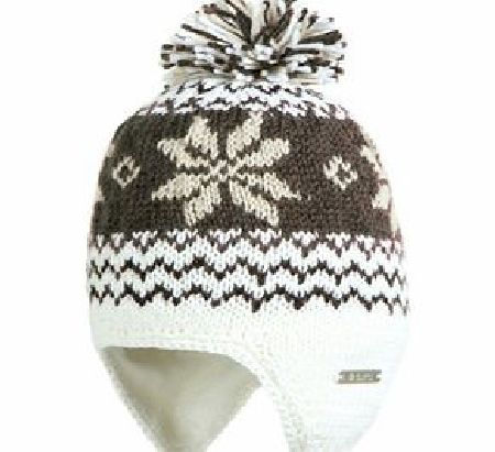 Mens Barts Scandic Earflap Beanie. White