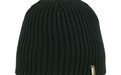 Mens Barts Wilbert Ribbed Beanie. Black