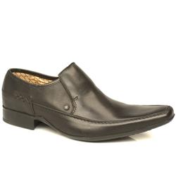 Base London Male Dimple Slip Leather Upper in Black, Tan