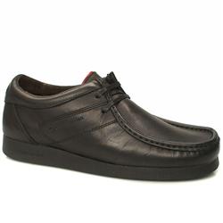 Base London Male Vee Apron Ii Leather Upper in Black, Tan