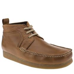 Male Vee Diamond Leather Upper in Tan