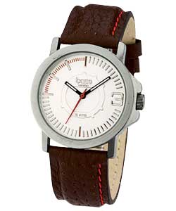 London Silver Dial Strap Watch