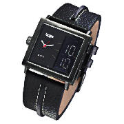 London square black dial ana/digital black