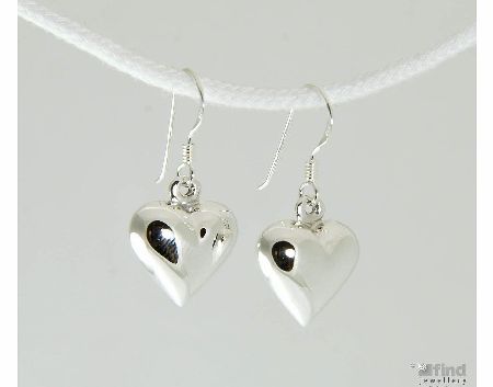 Basics Sterling Silver Heart Drop Earrings