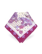 Basile Ornamental Silk Square Scarf