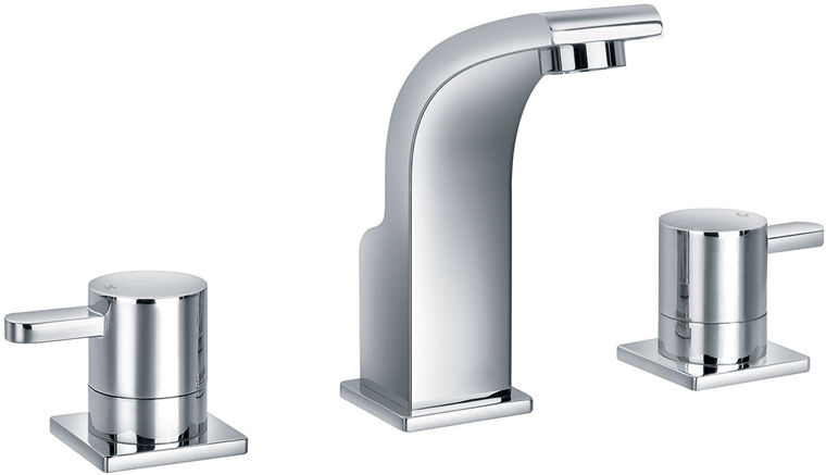 Neo 3 Hole Basin mixer with clicker waste