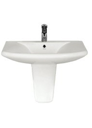 Bathroom Heaven Sateen Semi Pedestal Basin