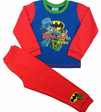 Batman and Robin Pyjamas Boys Cute Official Snuggle Fit Pyjama Set (4-5 Years)