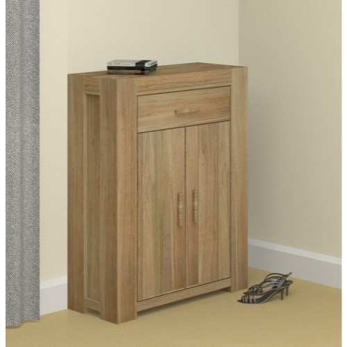 Atlas Solid Oak Shoe Cabinet