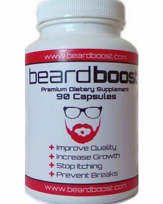 Beardboost - 30 Day Beard Growth Nutrition for Men With FREE Advice Guide - UK Made. Newest and Most Advanced Formula!