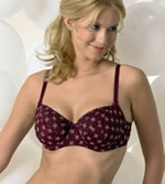 Beautifull Print Bra 61008 Burgandy