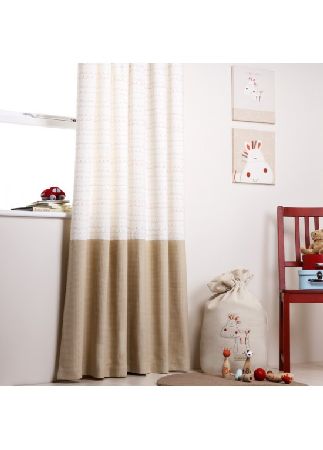 Bed e Byes Zippy Zebra Tape Top Long Curtains