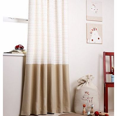 Zippy Zebra Tape Top Curtains - 167cm