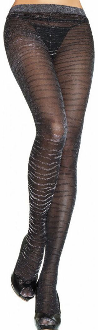 Sparkle Zebra Pattern Tights 7106