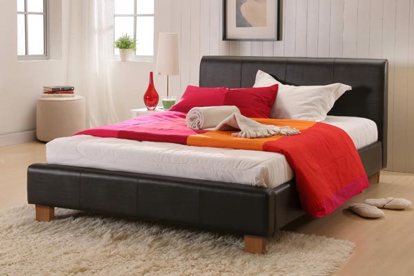 Barcelona Faux Leather Bed Frame Super Kingsize