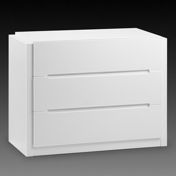 Dakota White 3 Drawer Chest