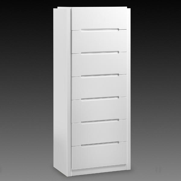 Dakota White 7 Drawer Chest