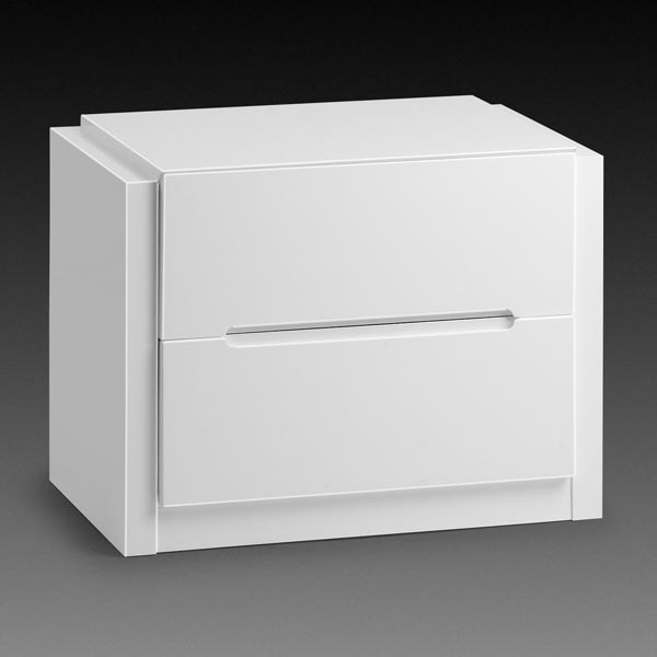 Dakota White Bedside Table