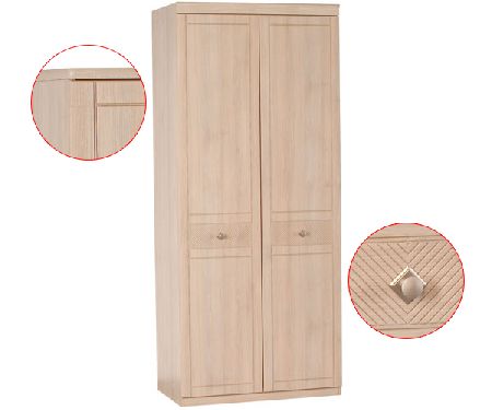 Bedworld Discount Lattice Range - Wardrobe - 2 Door