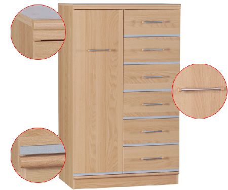 Manhattan Range - Tallboy (6 Drawers, 1 Door)