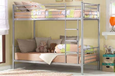 Metal Twin Bunk Bed Single 90cm