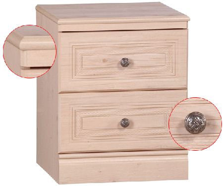 Bedworld Discount Oyster Bay Range - Bedside Table (2 Drawers)