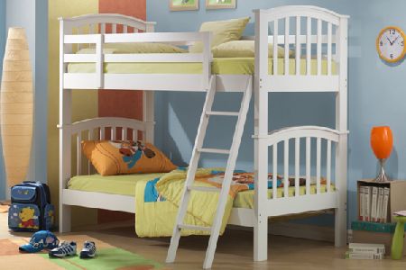 Polar White Bunk Bed Single