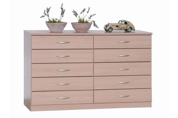 Toledo Beech 10 Drawer Chest