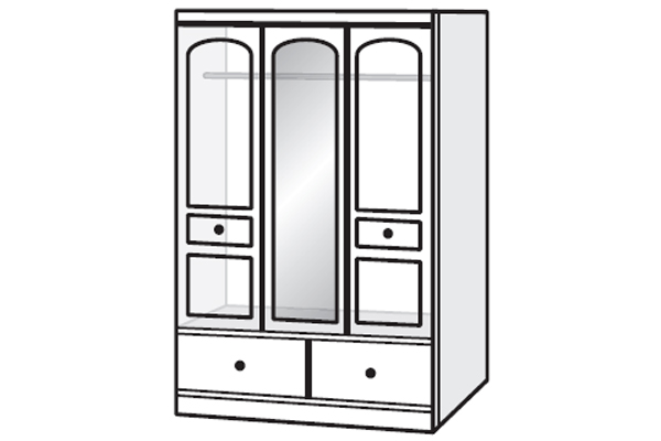 Havana Range - Wardrobe - 3 Doors (Full Length